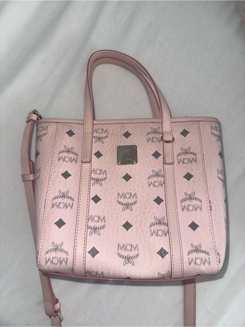 MCM Toni Top-Zip Bag - Signature Print comes with dust bag